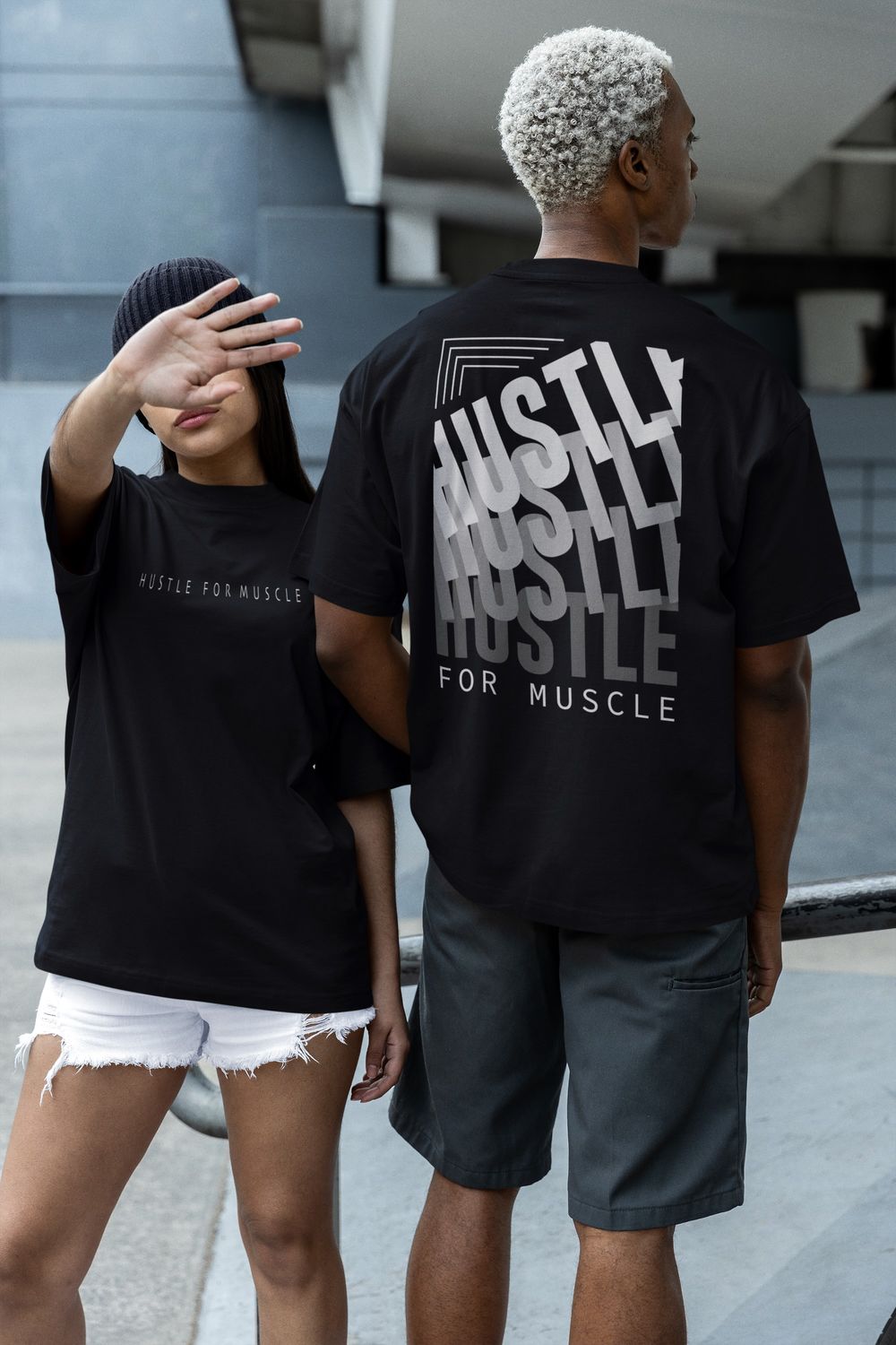 Hustle for Muscle - Oversized T-Shirt