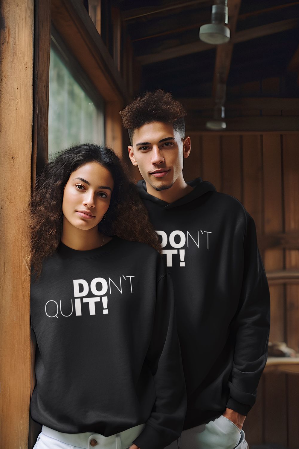 Don&#39;t Quit Hoodie, Color: Black