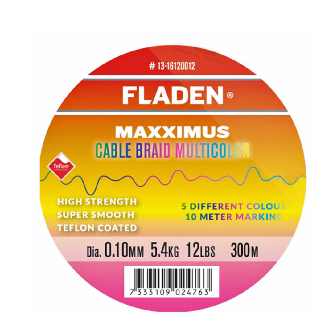 Fladen Trecciato Maxximus Cable Braid Multicolor 300 mt