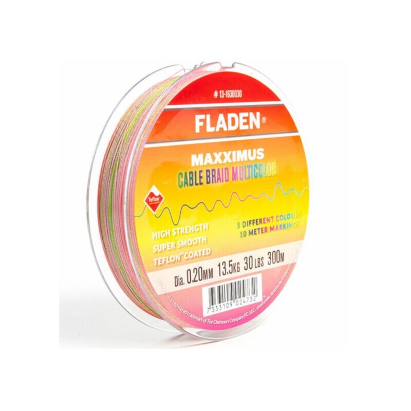 Fladen Trecciato Maxximus Cable Braid Multicolor 300 mt Fladen Trecciato Maxximus Cable Braid Multicolor 300 mt