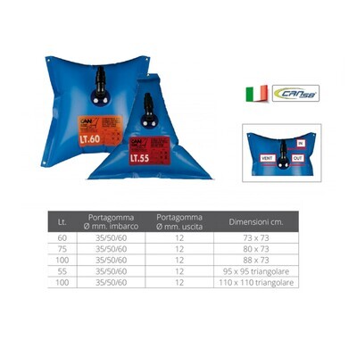 Serbatoio Flessibile Per Acqua Nautica Barca lt 60