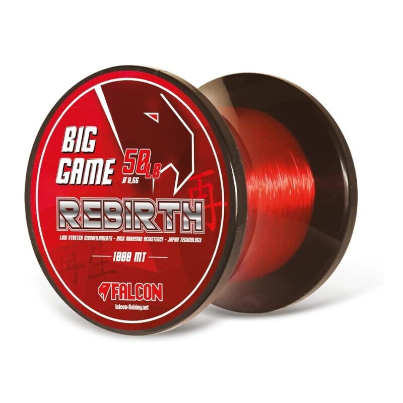 Falcon Rebirth Red Big Game 60 lb -0,73 mm bobina 1000 mt
