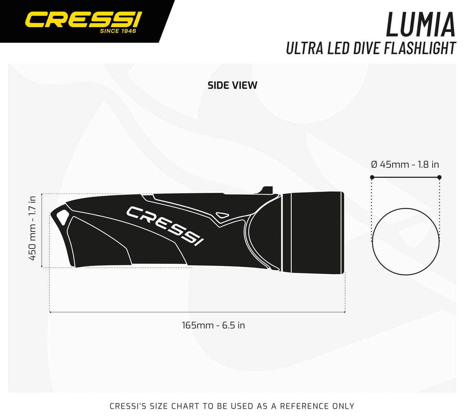 Torcia da immersione Cressi Lumia+