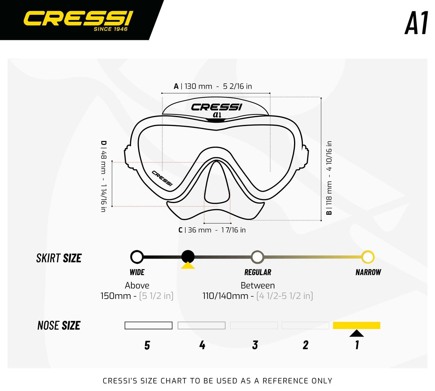 Maschera Cressi A1