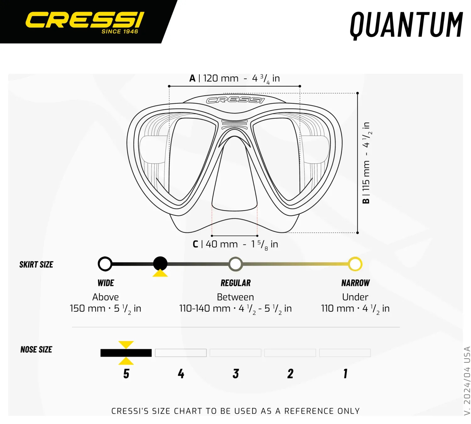 Maschera Cressi Quantum - Lenti Spectra
