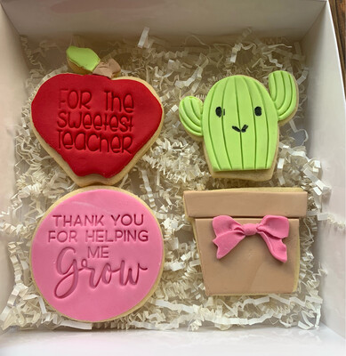 Teacher Appreciation Cookies 4 Pack #1