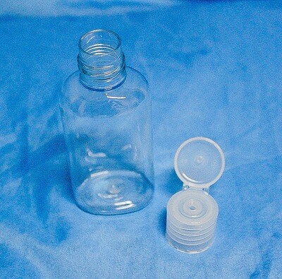 Oval 60 mL PET Bottle with 20 mm flip top cap