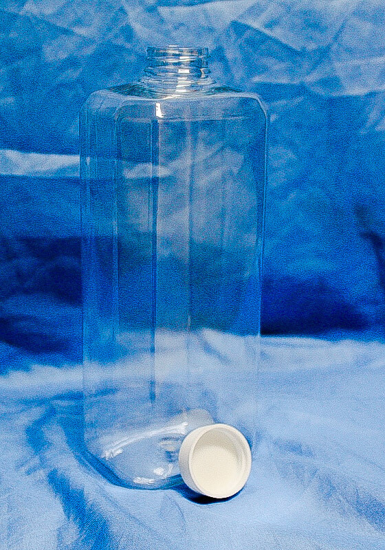 Octagonal 1 Liter PET Bottle with 35 mm Screw Cap and Liners