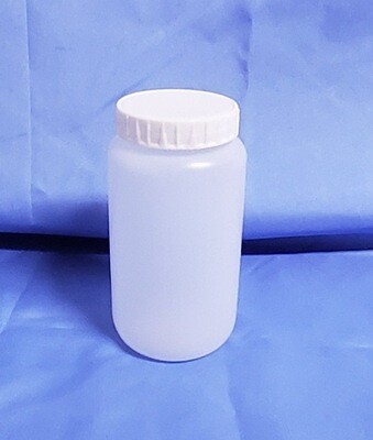 Natural Round Jar or Packer Bottle 500 grams with Ribbed White Cap
