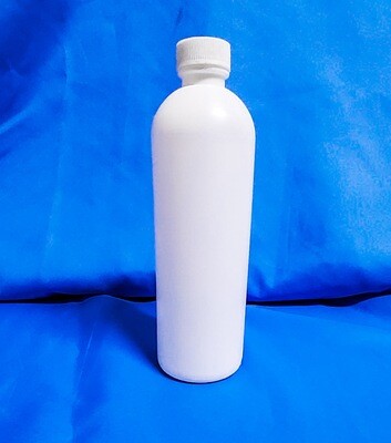 White Imperial Round Industrial Bottle with Cap and Plug 500 ml
