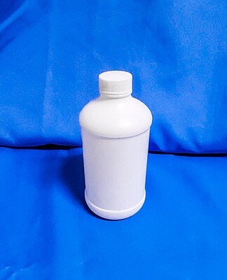 White 500 mL Brake Fluid Type Industrial Bottle with Cap and Plug