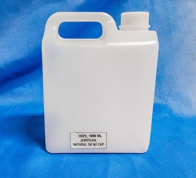 JERRY01 Jerry can 1 Liter HDPE Food Grade Plastic Natural Top Handle with Tamper Proof Cap per pc.