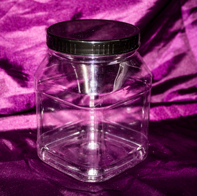 PET Plastic 1 Liter Wide Mouth Square Jar with Induction Liner and 90 mm Cap