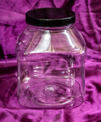 PET Plastic 2 Liter Wide Mouth Square Jar with Induction Liner and 90 mm Cap