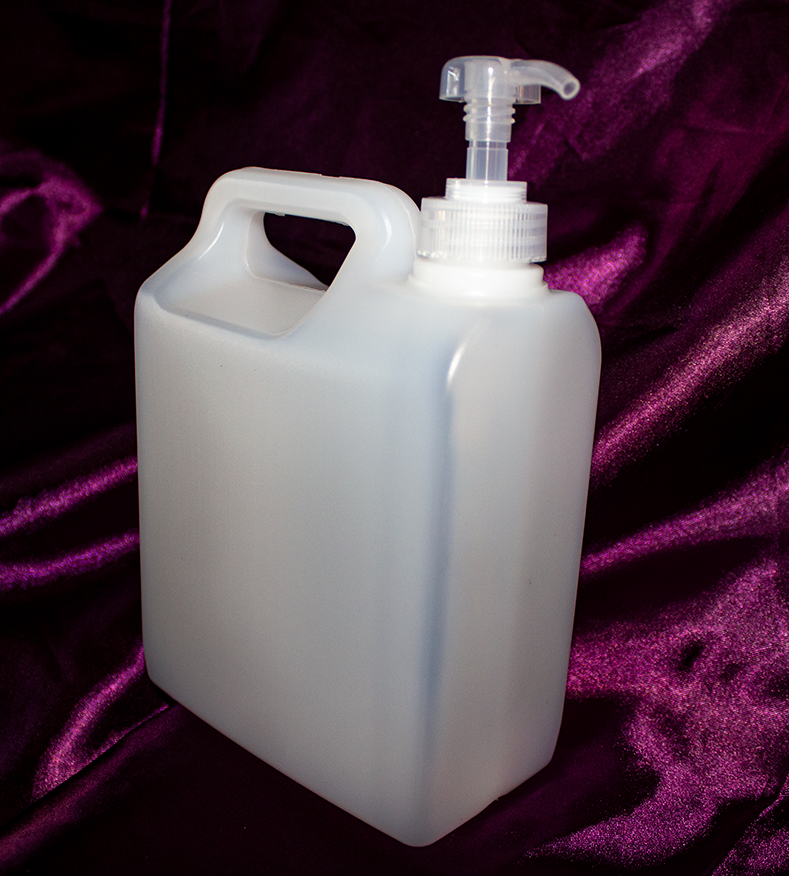 Jerry can with Pump 1 Liter HDPE Food Grade Plastic Natural Top Handle