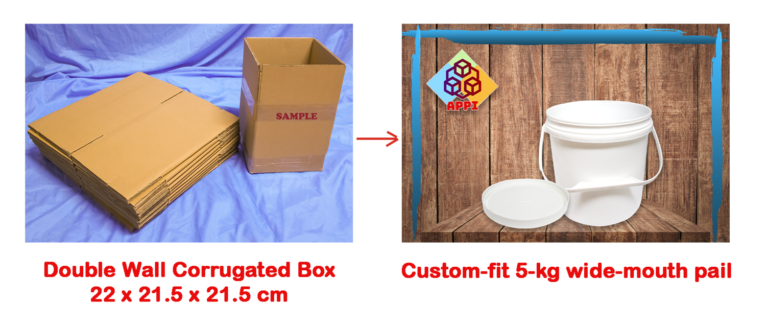A004 Double Wall Corrugated Box 22 cm x 21.5 cm x 21.5 cm