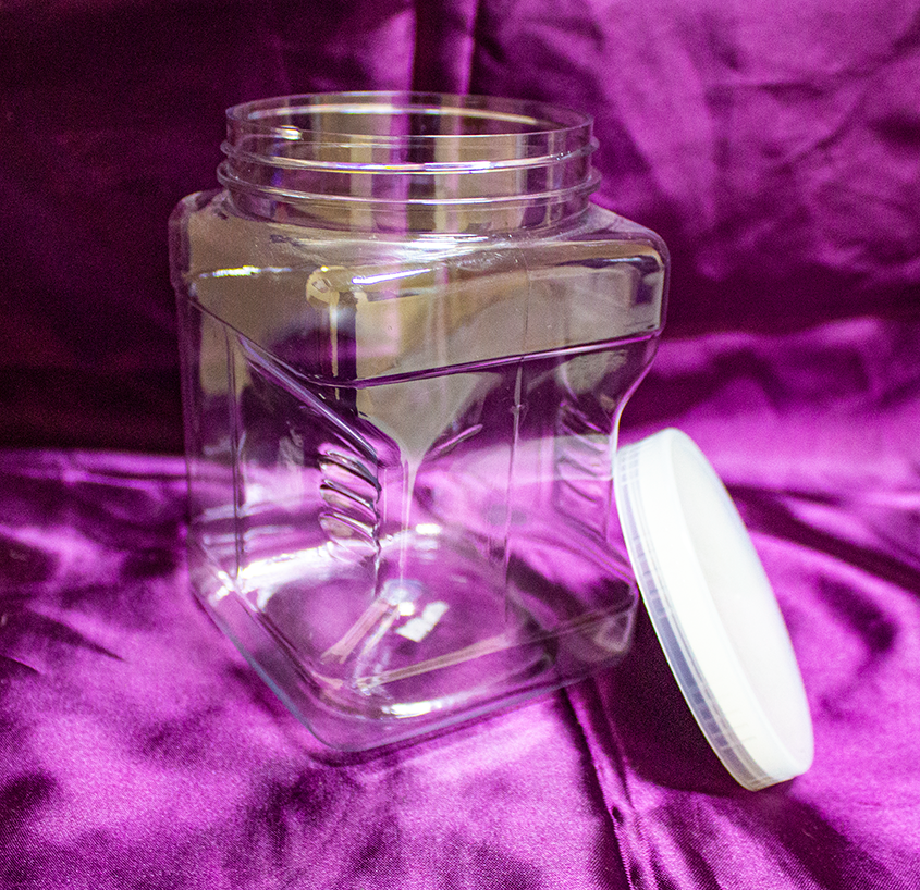 Wide Mouth 1.5L Square Grip Jar with 90 mm Cap