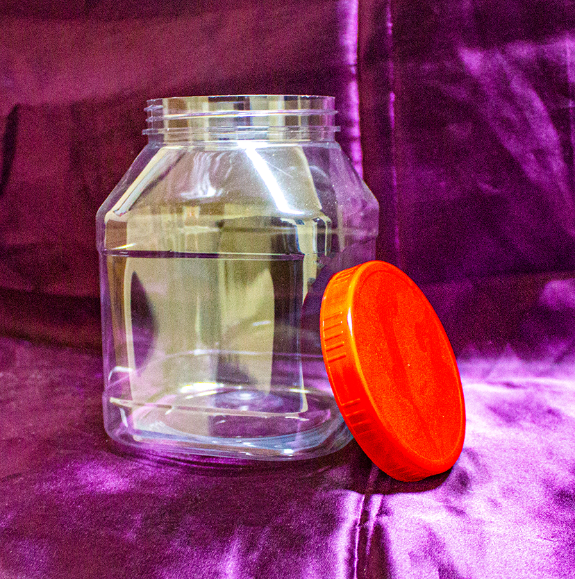 Wide Mouth 1.5 L Square PET Jar with 90 mm Cap