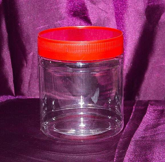 PET Wide Mouth Plastic Jar with Red Cap PET Wide Mouth Plastic Jar with Red Cap