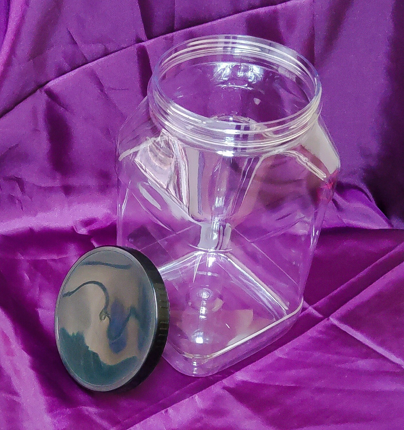 A076 Wide Mouth 4 Liters Square Pet Jar with 120 mm Cap
