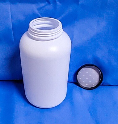 Wide Mouth 2 kgs White Round Stout Jar or Packer Bottle with White Cap and Induction Liner