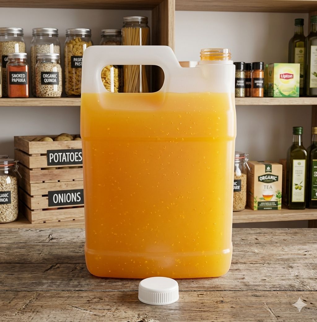 Slim Type 4L Container (Natural) with Cover and Liner