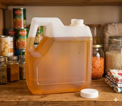 Natural Side Handle Container 4L Capacity with Cap
