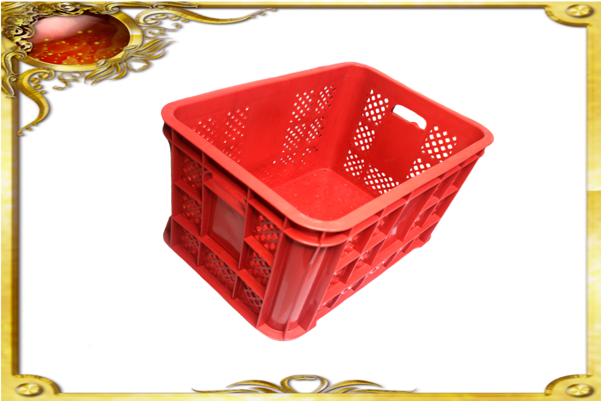 Heavy Duty Multi-purpose Stackable Red Plastic Crate