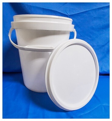 Heavy Duty Wide Mouth White Pail with Tamper Proof Seal Lid 20 Liters