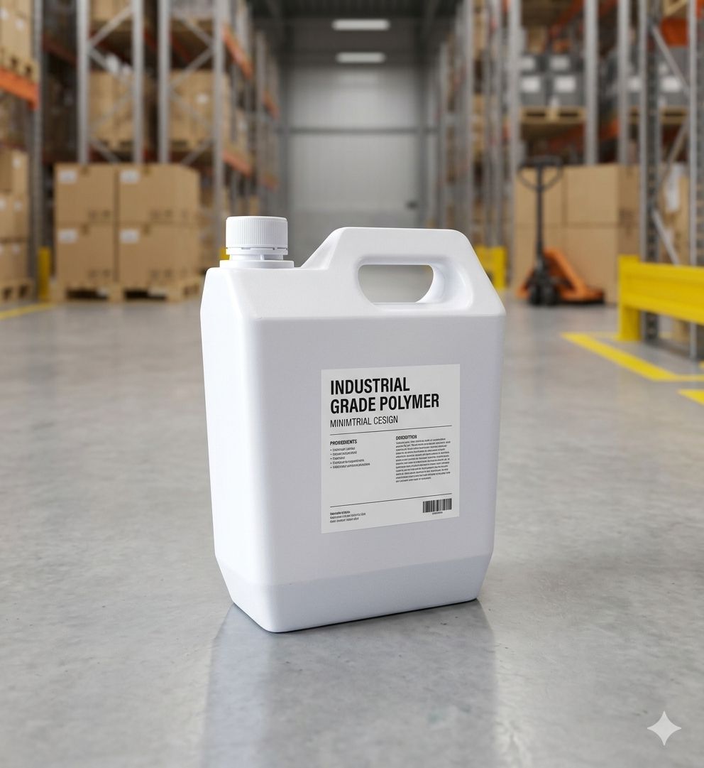 Heavy Duty Square White Gallon Plastic Container for Liquid with White cap and plug 4 liter Capacity