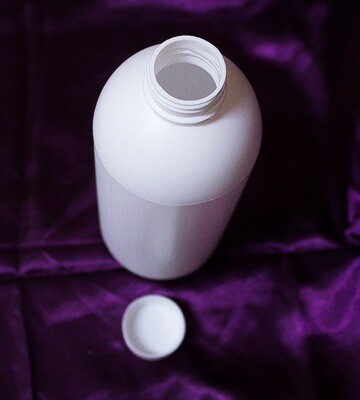 White Imperial Round Industrial Bottle with Cap 1000 ml