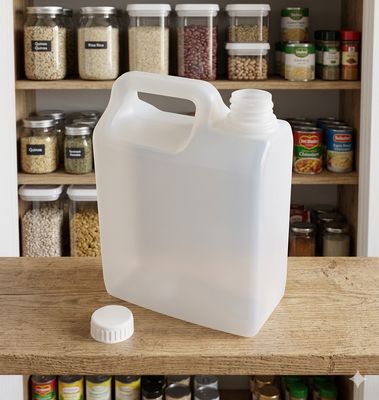 JERRY01 Jerry can 1 Liter HDPE Food Grade Plastic Natural Top Handle with Tamper Proof Cap per pc.