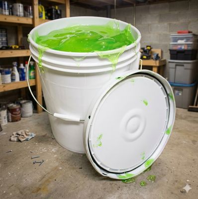 A0110 Pail 20 Liter with O-ring gasket Lid and Tear Tab