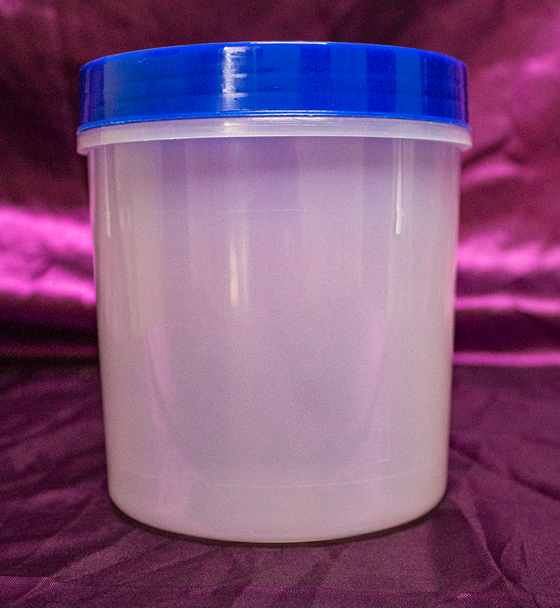 PP Plastic 2 kilogram Wide Mouth Food Storage with Blue Cap