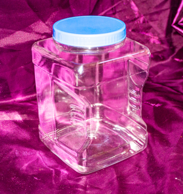 PET Plastic 2 Liter Wide Mouth Square Grip Jar with Induction Liner and 90 mm Cap