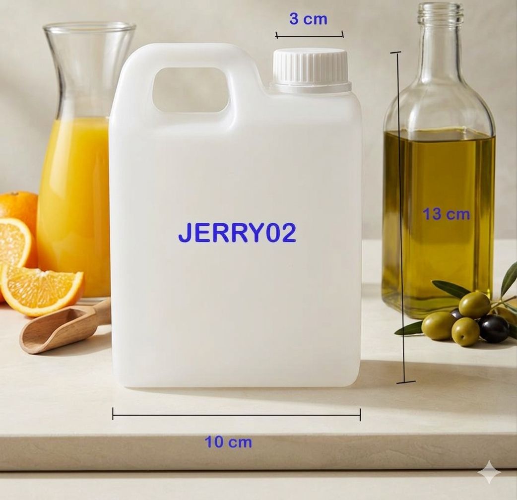 JERRY02 Jerry can 500 mL HDPE Food Grade Plastic Natural Top Handle with Tamper Proof Cap
