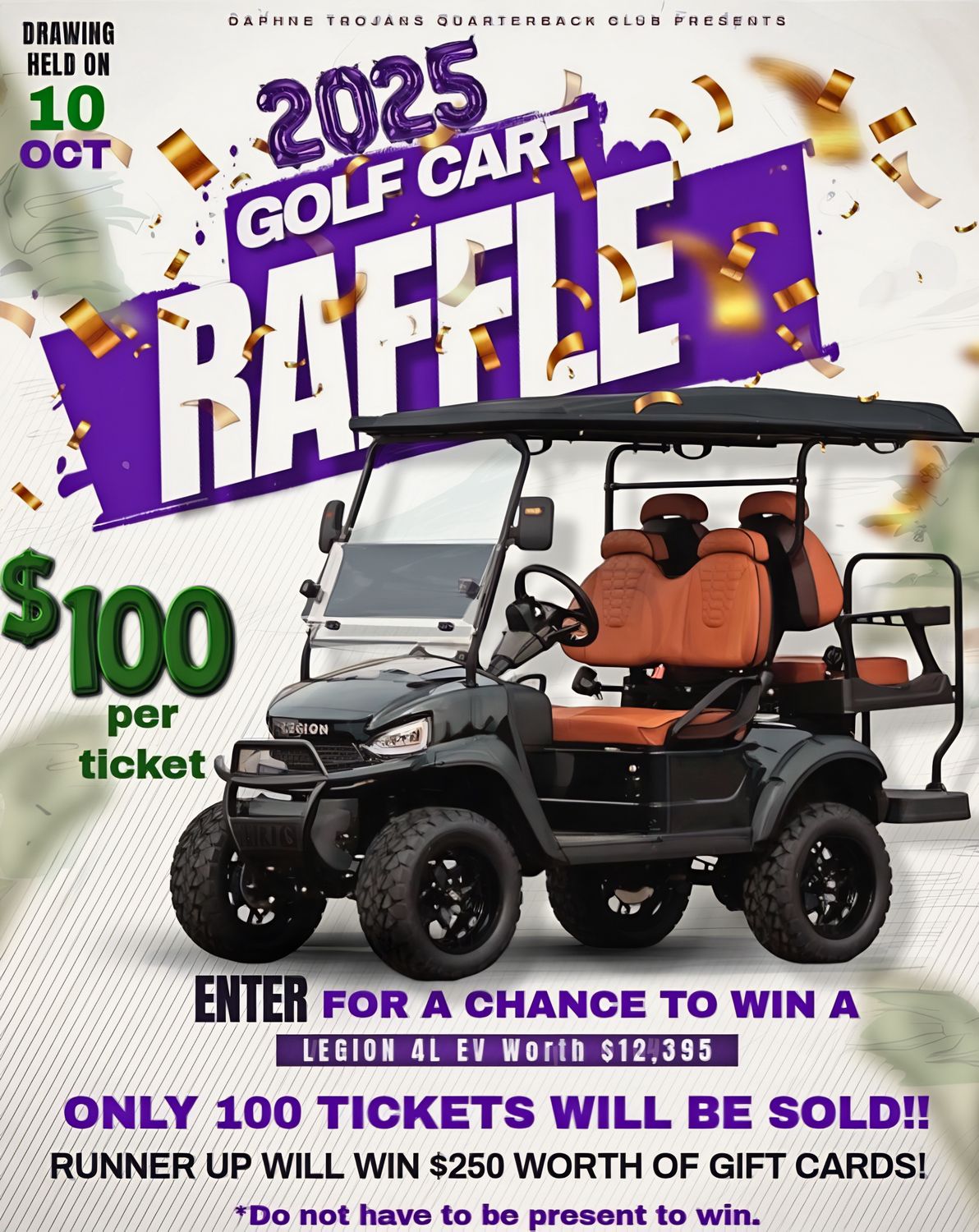 &#39;25 Golf Cart RAFFLE 🎫