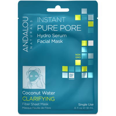 Andalou Naturals | Facial Mask | Coconut Water | Clarifying | Single Use Sheet Mask