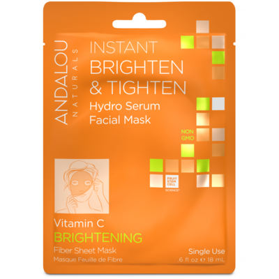 Andalou Naturals | Facial Mask | Vitamin C Brightening | Single Use Sheet Mask