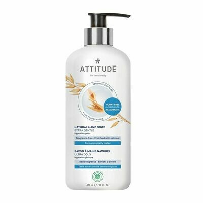 Attitude | Liquid Hand Soap | Sensitive Skin | Fragrance Free