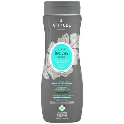 Attitude | Mens | Shampoo & Body Wash | Black Willow & Aspen