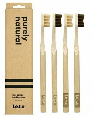 From Earth To Earth | Toothbrush Pack | Adult | Natural | Charcoal