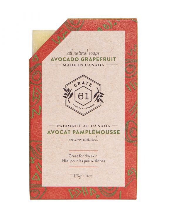 Crate 61 Organics | Bar Soap | Avocado Grapefruit