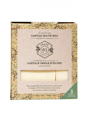 Crate 61 Organics | Bar Soap | Castile | 3 Pack