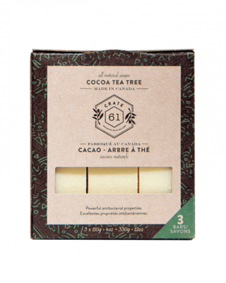 Crate 61 Organics | Bar Soap | Cocoa Tea Tree l | 3 Pack