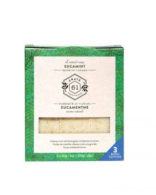 Crate 61 Organics | Bar Soap | Eucamint | 3 Pack