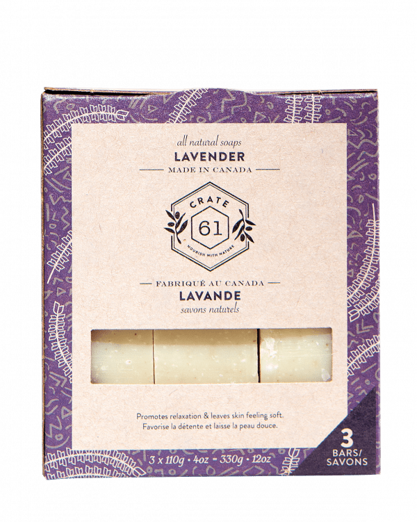 Crate 61 Organics | Bar Soap | Lavender l | 3 Pack