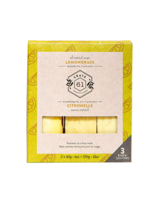 Crate 61 Organics | Bar Soap | Lemongrass | 3 Pack