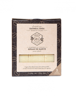 Crate 61 Organics | Bar Soap | Oatmeal Shea | 3 Pack