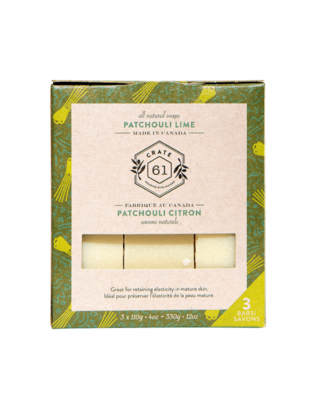 Crate 61 Organics | Bar Soap | Patchouli Lime | 3 Pack